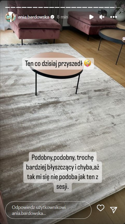 InstaStory z profilu Anny Bardowskiej