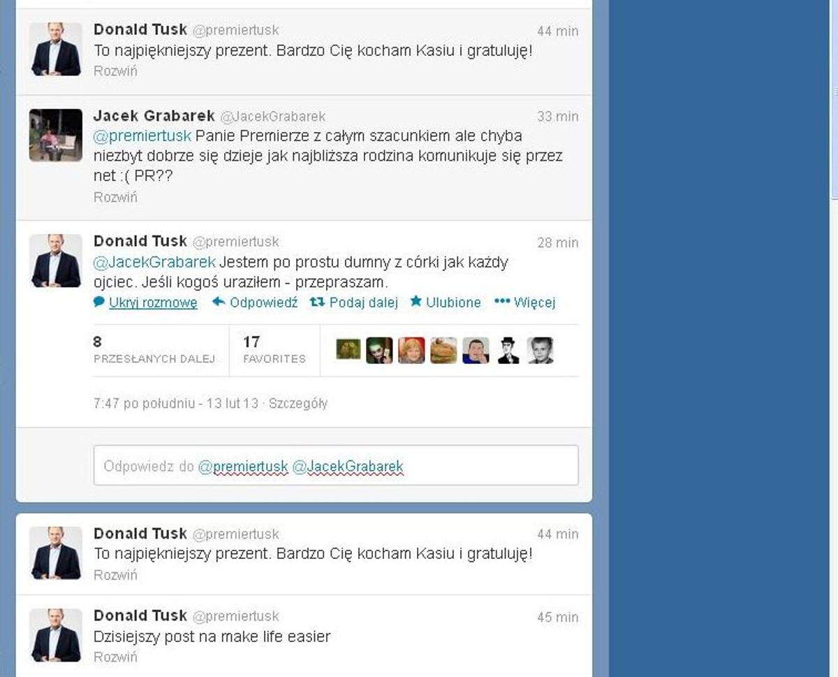 Premier reklamuje bloga córki? Burza na Twitterze