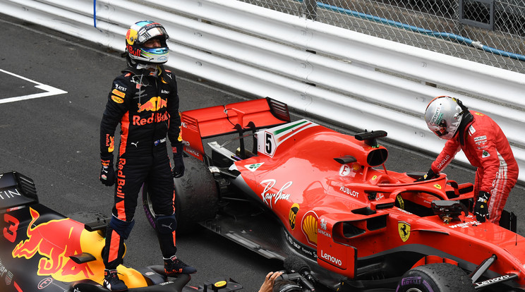 Ricciardo öröme a leintés után /Fotó: AFP