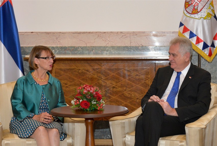 Kristin Moro i Tomislav Nikolić tokom današnjeg susreta