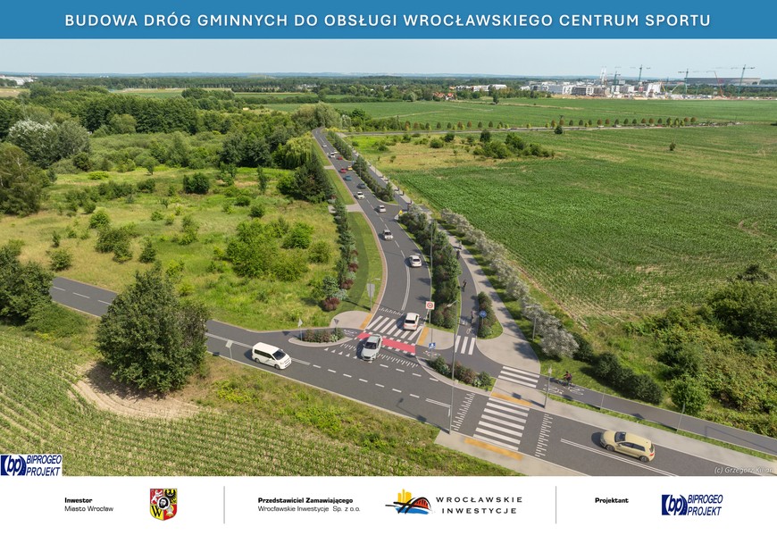 Tak ma wyglądać dojazd do Wrocławskiego centrum Sportu od ul. Żernickiej