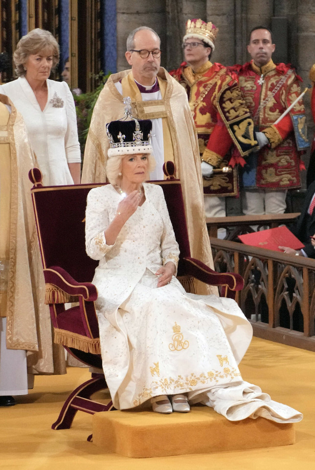 Królowa Kamila podczas koronacji