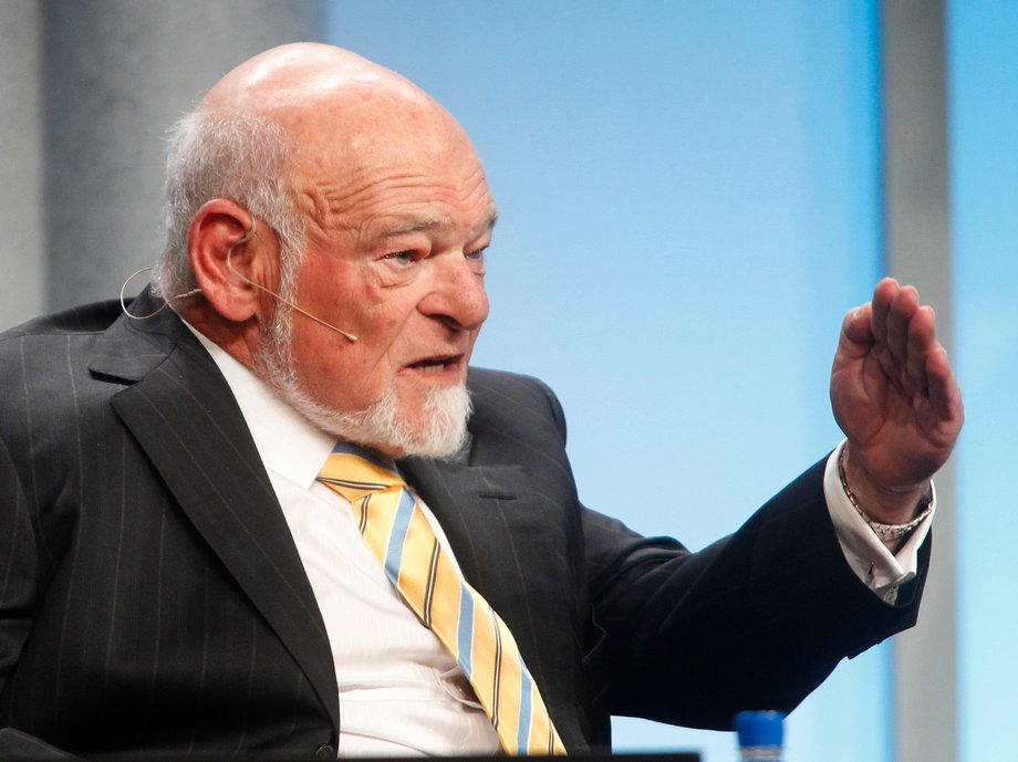 Sam Zell, chairman of Equity Group Investments, speaks during "The Changing Winds in the Real Estate Market" panel session at the Milken Institute Global Conference in Beverly Hills, California.