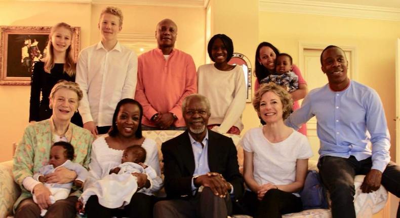 Kofi Annan and family