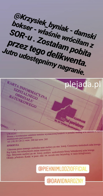 Dziewczyna Dawida Narożnego na Instagramie