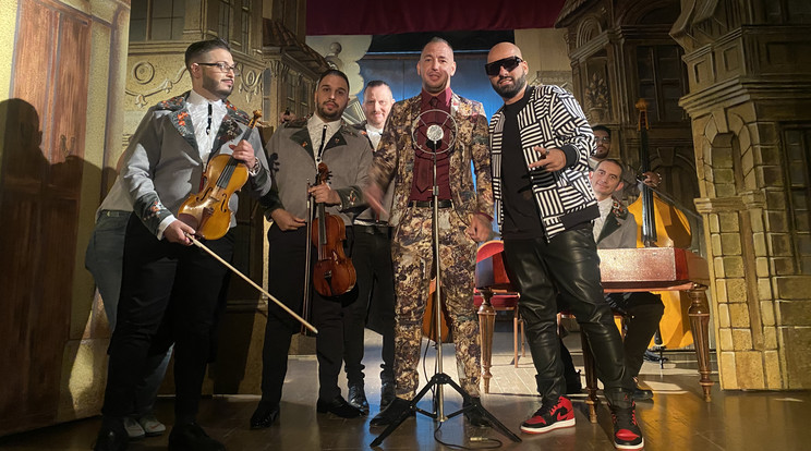 Lotfi Begi, Curtis és a Swing a la Django, Tarján Zsófival karöltve újragondolta a legendás Gyémánt című számot. A videóklip forgatáson a Blikk is jelen volt./Foto: Lotfi Begi