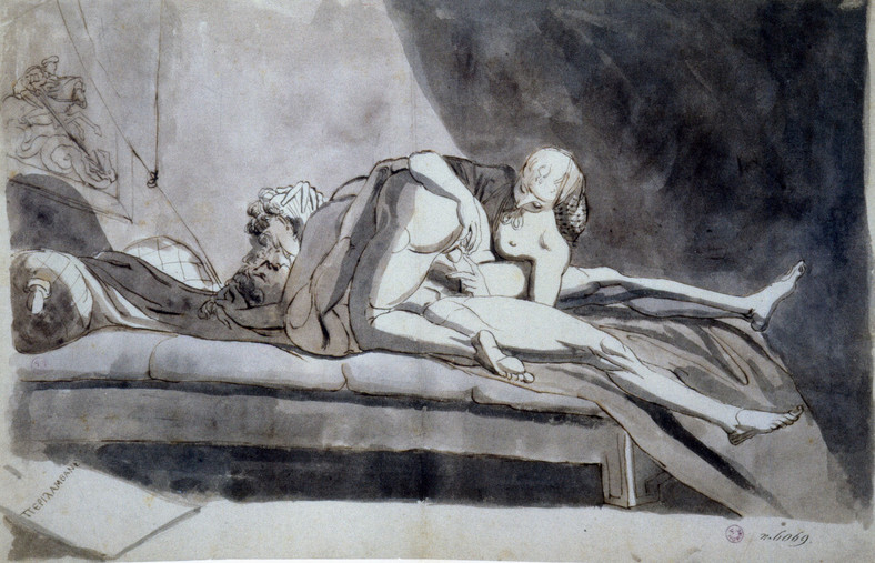 Johann Heinrich Füssli, Symplegma mężczyzny i kobiety z pomocną służącą, ok. 1770-1778, Museo Horne, Florencja, Włochy