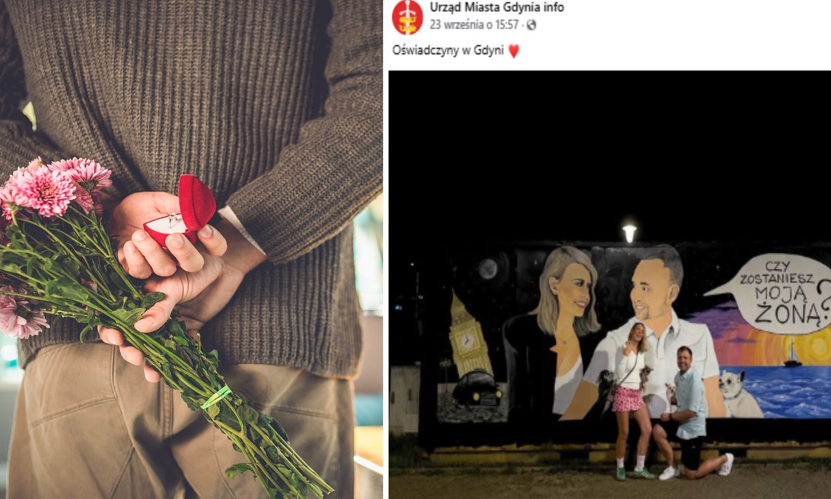 Oświadczyny w Gdyni z muralem w tle. Historia, która podbiła internet
