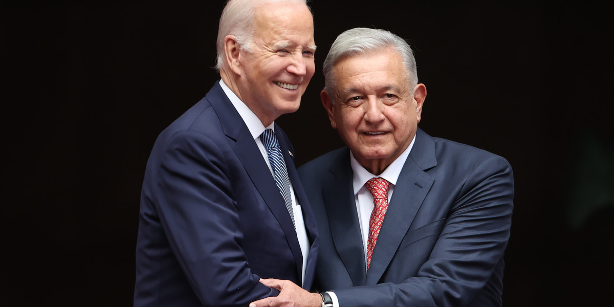 Prezydent Joe Biden i prezydent Meksyku Andrés Manuel López Obrador.