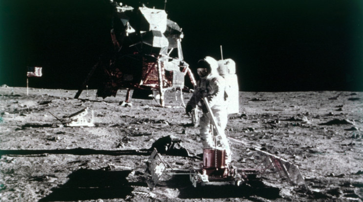 1969. július 20-án a Sas nevű leszállóegység landolt a Holdon, Neil Armstrong és Buzz Aldrin (képünkön) pedig kilépett a felszínére / Fotó: Getty Images