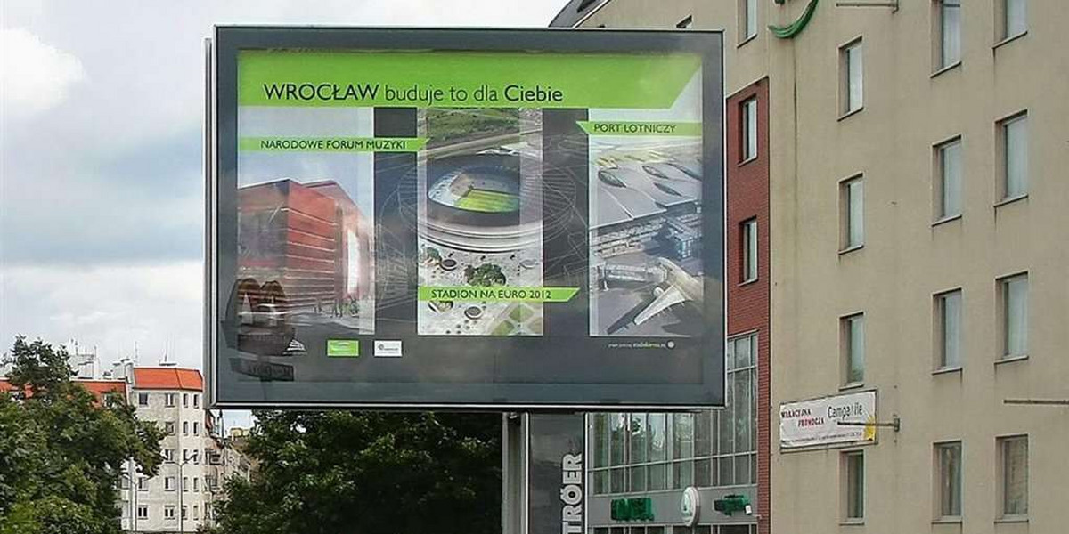 Wrocław, billboardy, budowa, inwestycje, promocja