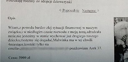 Zatrzymali wyrodnego ojca, który chciał sprzedać córeczkę