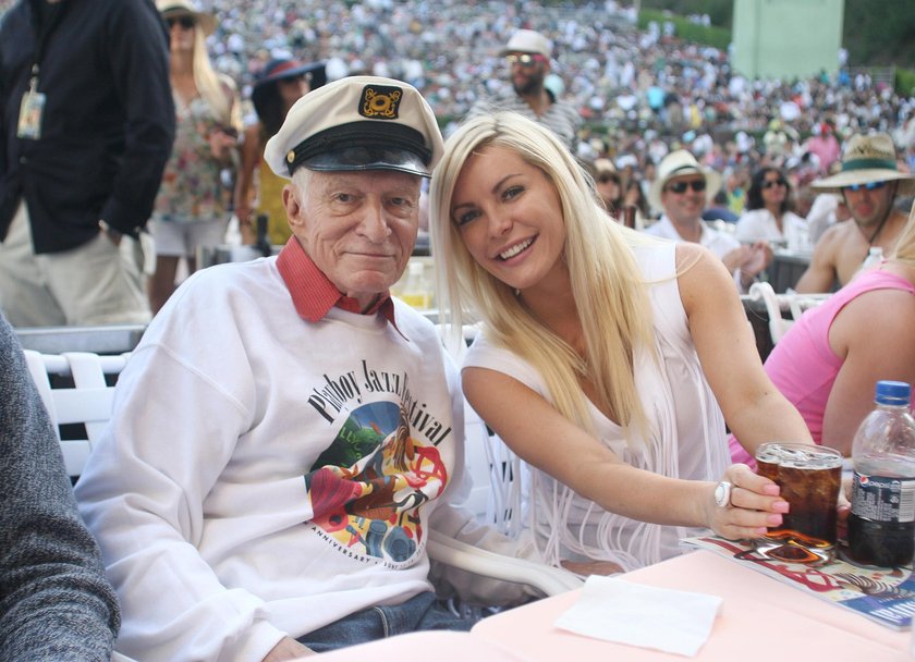 Hugh Hefner z żoną Crystal Hefner