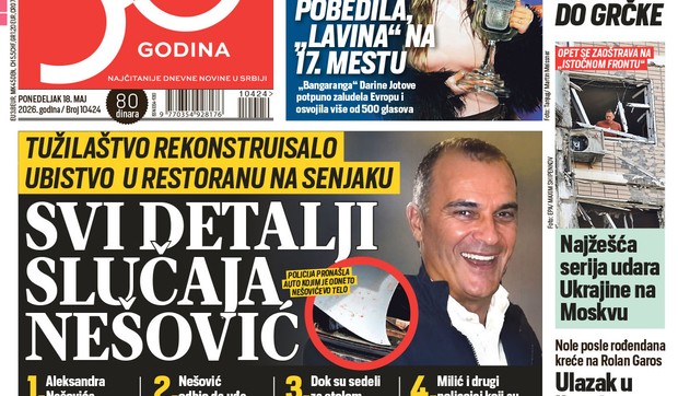 Blic naslovna strana za 18.5