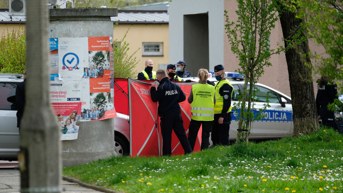 Miejsce śmiertelnego postrzelenia policjanta w Raciborzu