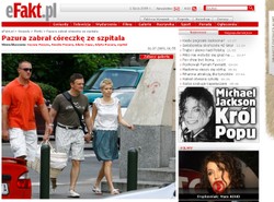 Pazura odebrał żonę i córkę ze szpitala