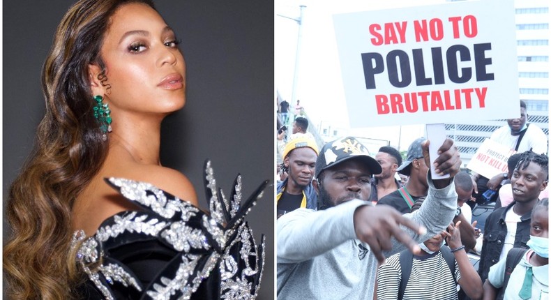 Beyonce backs #EndSARS protests (Instagram/Beyonce) and Pulse)