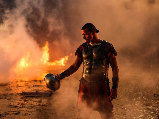 Zlatan Ibrahimović glumi rimskog gladijatora u filmu "Asteriks i Obeliks: Srednje kraljevstvo"  Pathé/Planet