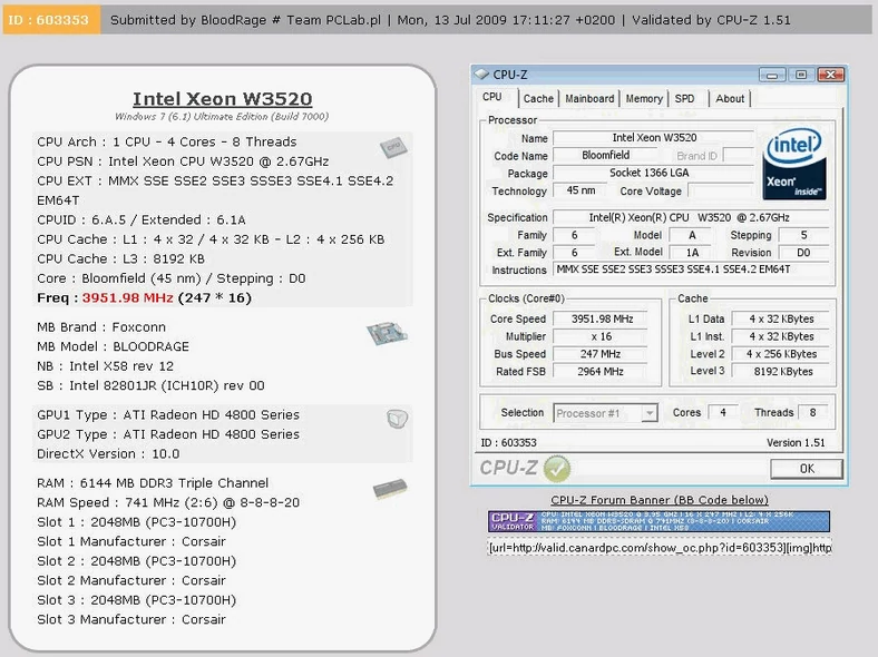 Foxconn Blood RAGE i BCLK 247 MHz