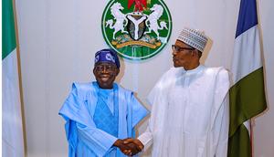 President Muhammadu Buhari and President-elect, Asiwaju Bola Tinubu. [Facebook:BuhariSallau]