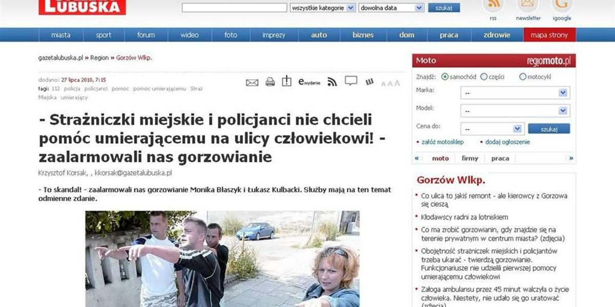 Szokująca relacja! Nie chcieli pomóc umierającemu