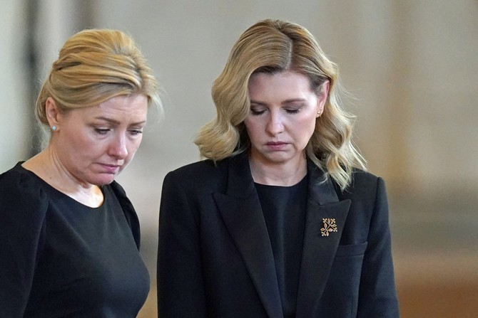 Olena Zelenska u Vestminster holu foto: Jacob King/ AFP