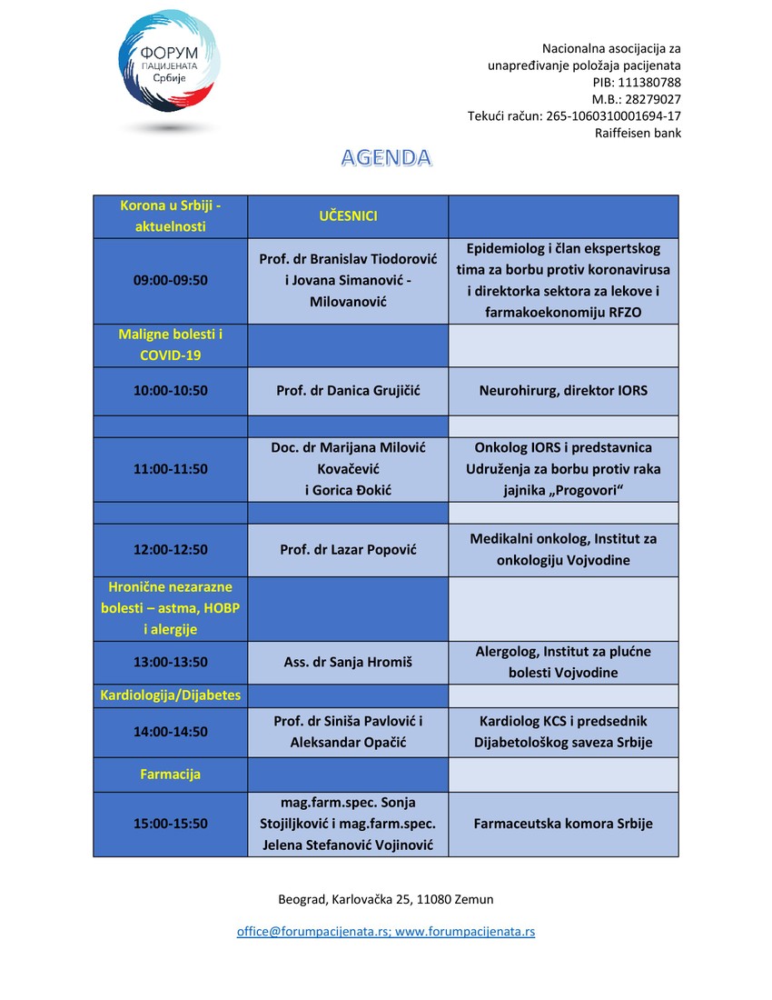 Agenda III web konferencija "TU SMO"