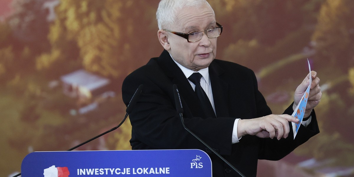 Jarosław Kaczyński w Janowie Lubelskim.