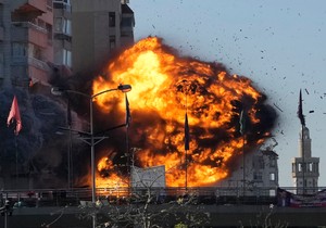 Izraelski napad na zgradu u predgrađu Bejruta, ilustracija