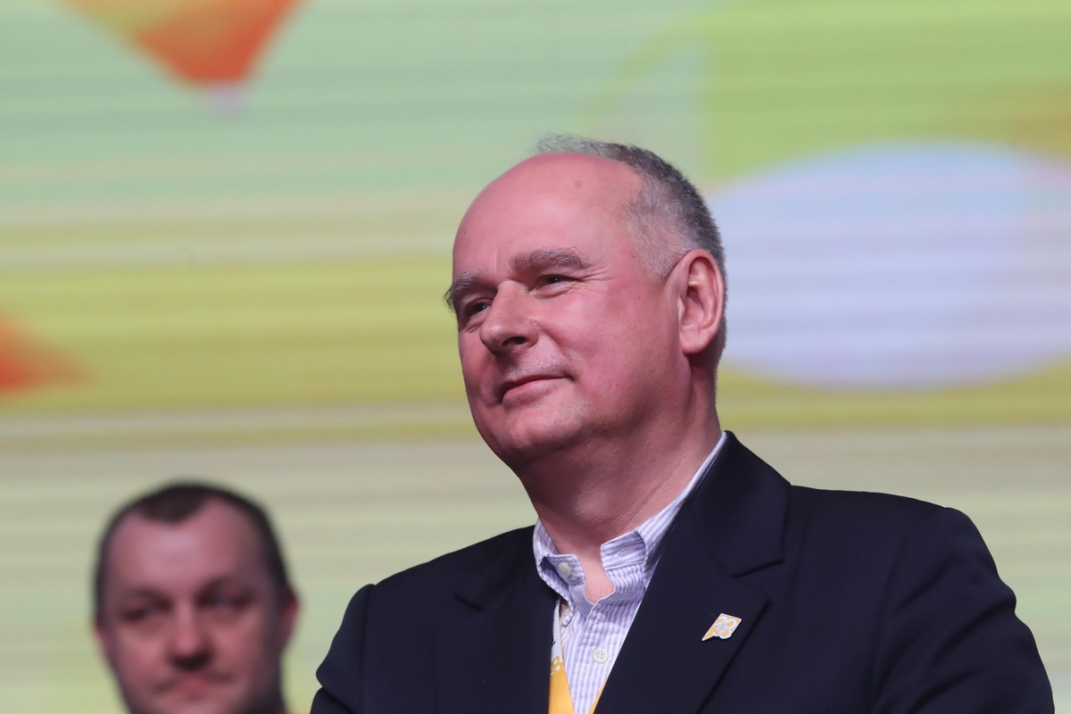 Łódź, 21.01.2023. Poseł Polski 2050 Paweł Zalewski na Pierwszym Zjeździe Krajowym Partii Polska 2050 Szymona Hołowni w "Wytwórni" w Łodzi, 21 bm. (mz/doro) PAP/Marian Zubrzycki