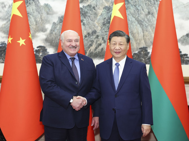 Xi Jinping i Alaksandr Łukaszenka