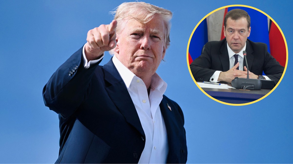 Donald Trump uderza w Dmitrija Miedwiediewa. Tak nazwał go przy generałach