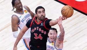 Jontay Porter (center) has been banned by the NBA for life after a betting scandal.Photo by Zou Zheng/Xinhua via Getty Images