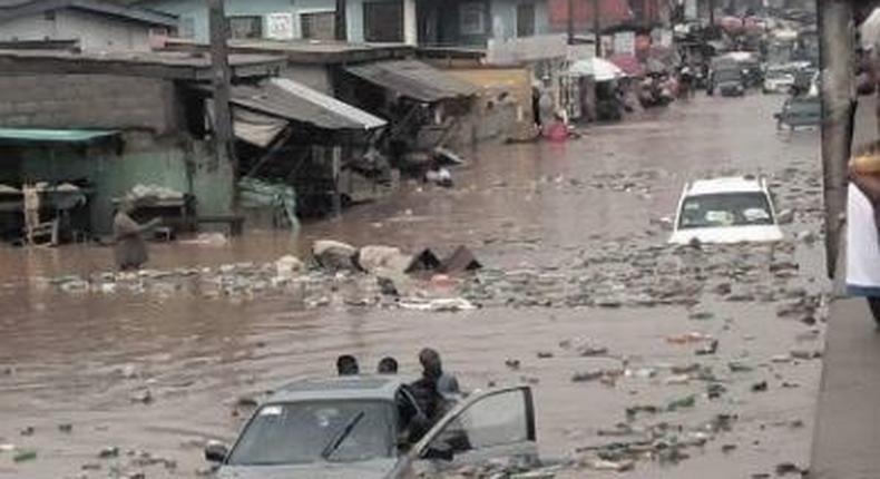 A flooded area