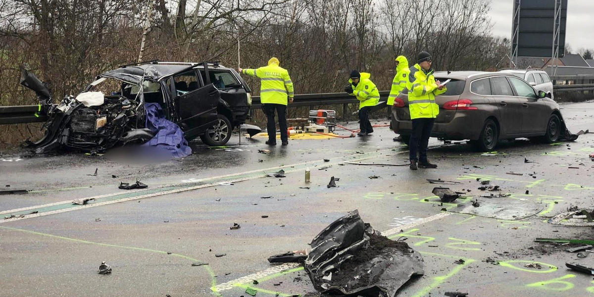 Koszmarny wypadek Polaków w Niemczech. Zginęły trzy osoby