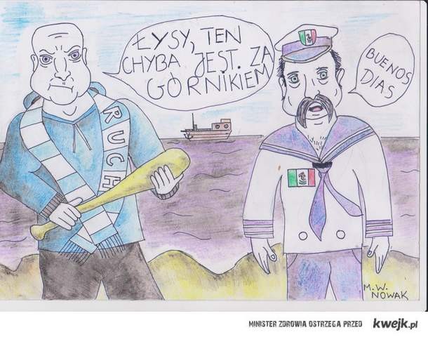 Galeria memów o bójce kiboli Ruchu Chorzów z meksykańskimi marynarzami