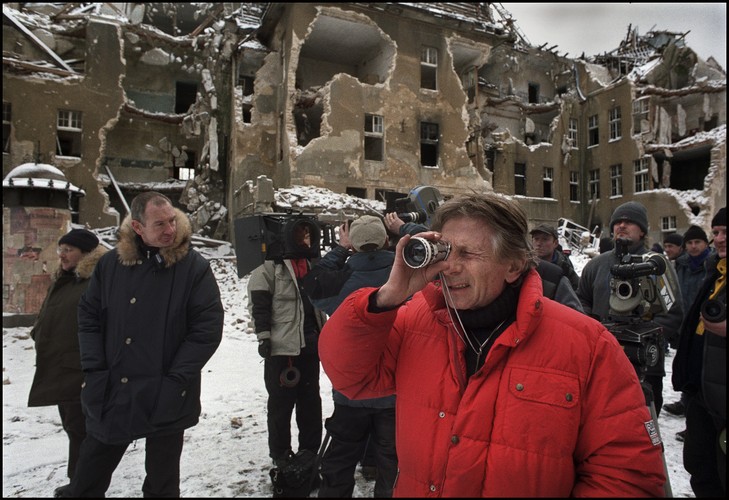 Roman Polański na planie 'Pianisty'