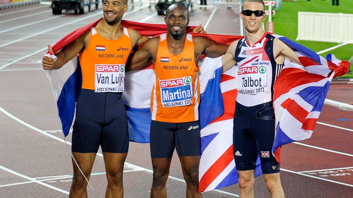 Reprezentacja Holandii wywalczyła złoty medal w biegu sztafety 4x100 m podczas XXI lekkoatletycznych mistrzostw Europy Helsinki 2012. "Srebro" przypadło Niemcom, "brąz" Francuzom.