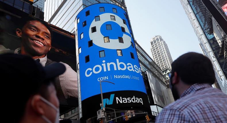 Coinbase made its public trading debut on the Nasdaq on April 14, 2021.