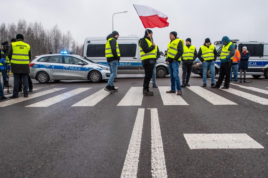 Blokada przejścia granicznego w Dorohusku