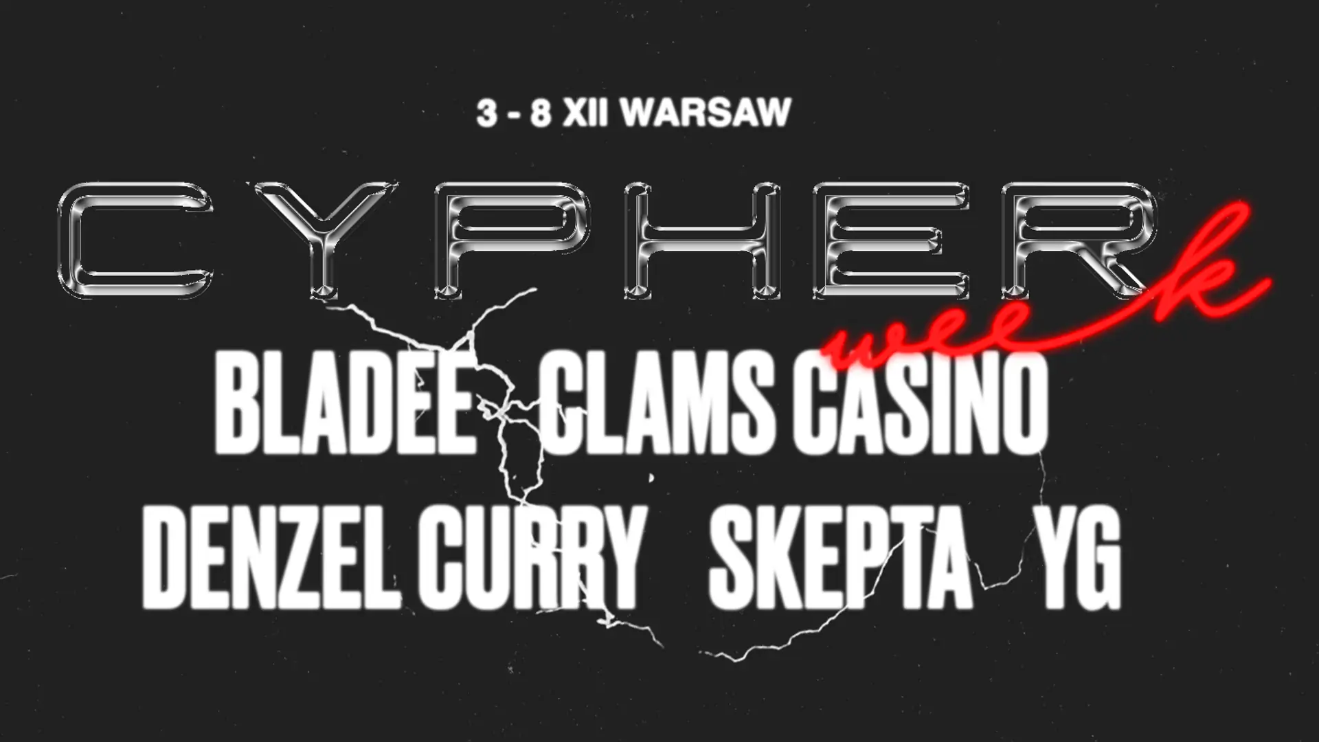 Skepta, Denzel Curry, YG, Clams Casino i Bladee. W poniedziałek rusza Cypher Week