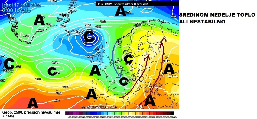 Sredinom nedelje znatno toplije, ali će biti nestabilno