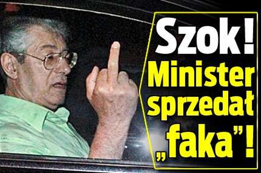 Minister sprzedał "faka"!