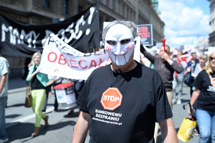 Warszawa frankowicze manifestacja