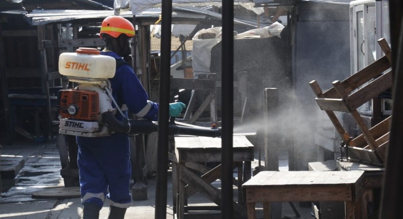 Fumigation at Opera  square