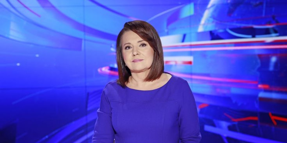 Danuta Holecka, prezenterka "Wiadomości" TVP.