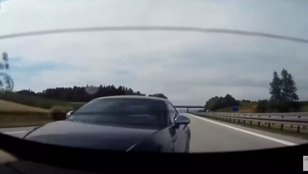 Było blisko Audi TTS na niemieckiej autostradzie