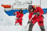 ANTARCTICA TRAPPED SHIP