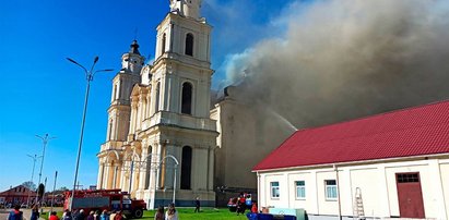 Pożar w głównej katolickiej świątyni na Białorusi. Ogień zauważyli parafianie