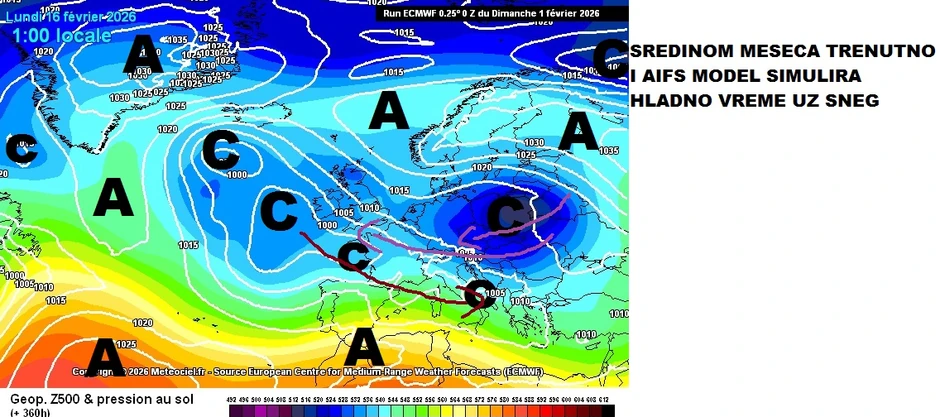Sredinom meseca moguće hladno vreme uz sneg